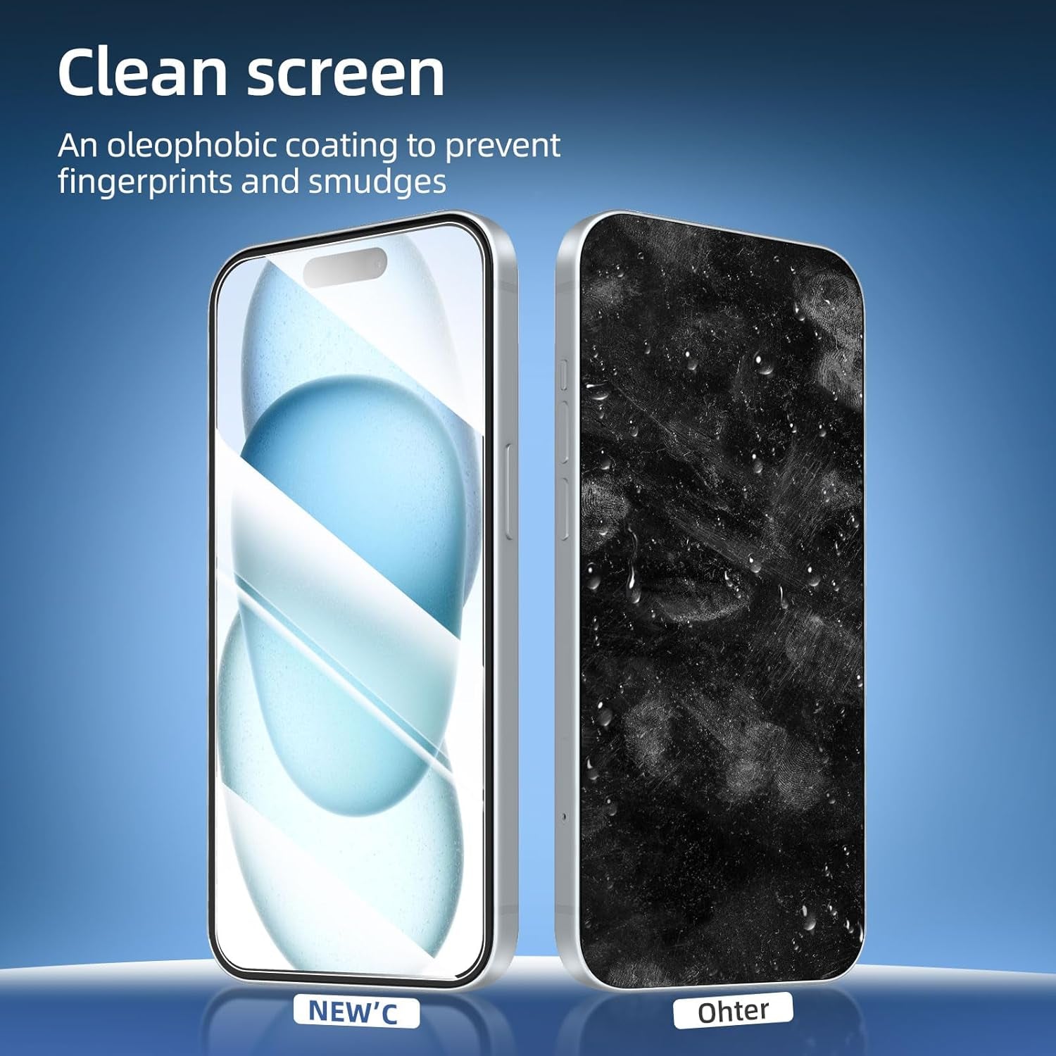 3 Pack Designed for Iphone 15/15 Pro (6.1 Inch) Screen Protector Tempered Glass,Case Friendly Ultra Resistant