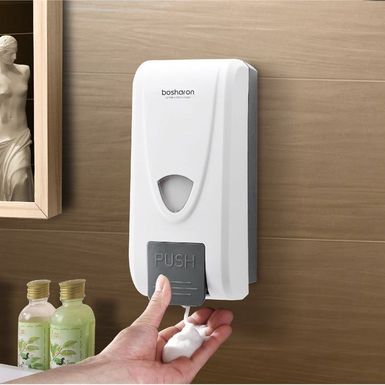 Wall-mounted hand press foam soap dispenser