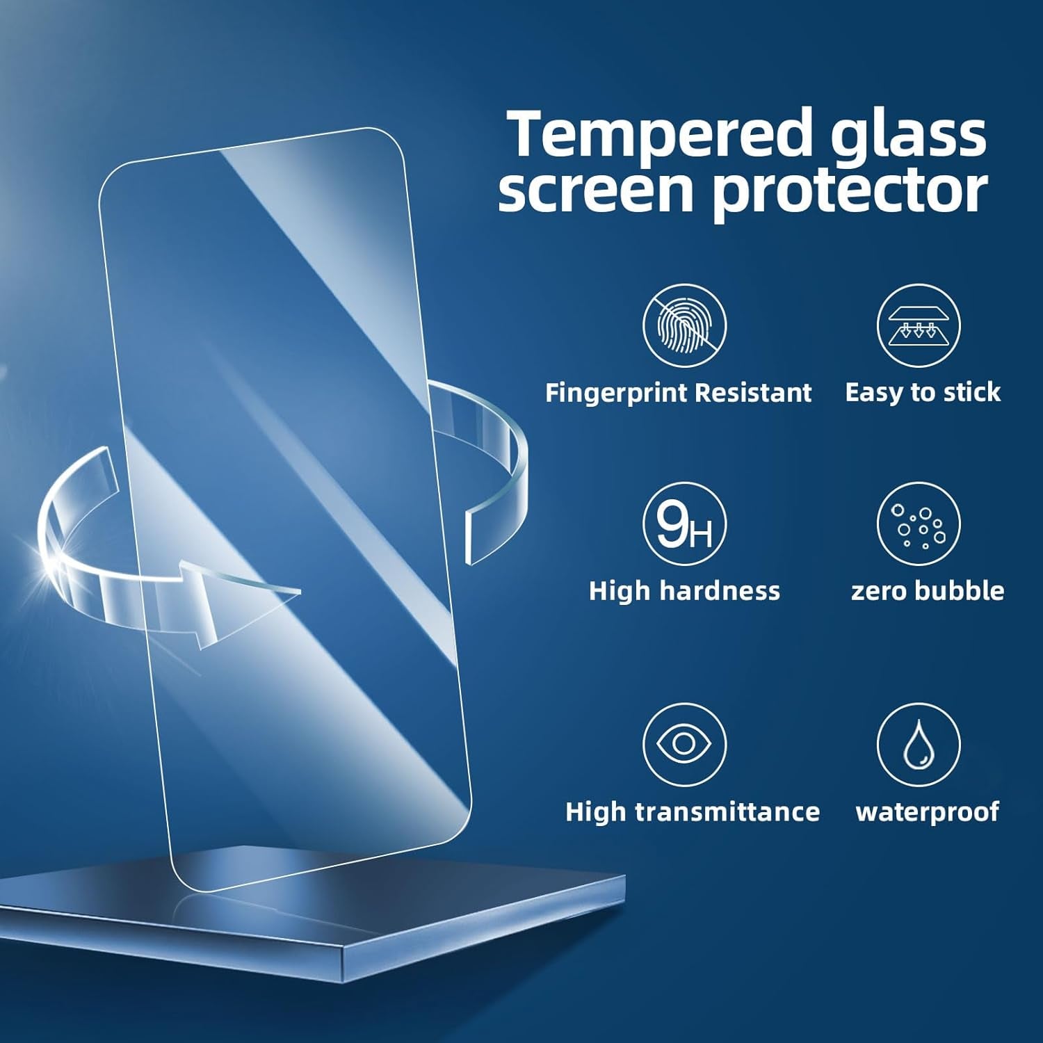 3 Pack Designed for Iphone 15/15 Pro (6.1 Inch) Screen Protector Tempered Glass,Case Friendly Ultra Resistant