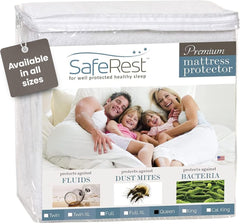 100% Waterproof Queen Size Mattress Protector - Fitted with Stretchable Pockets - Machine Washable Cotton Mattress Cover for Bed