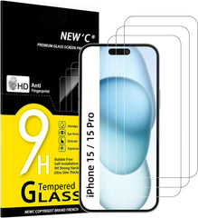 3 Pack Designed for Iphone 15/15 Pro (6.1 Inch) Screen Protector Tempered Glass,Case Friendly Ultra Resistant