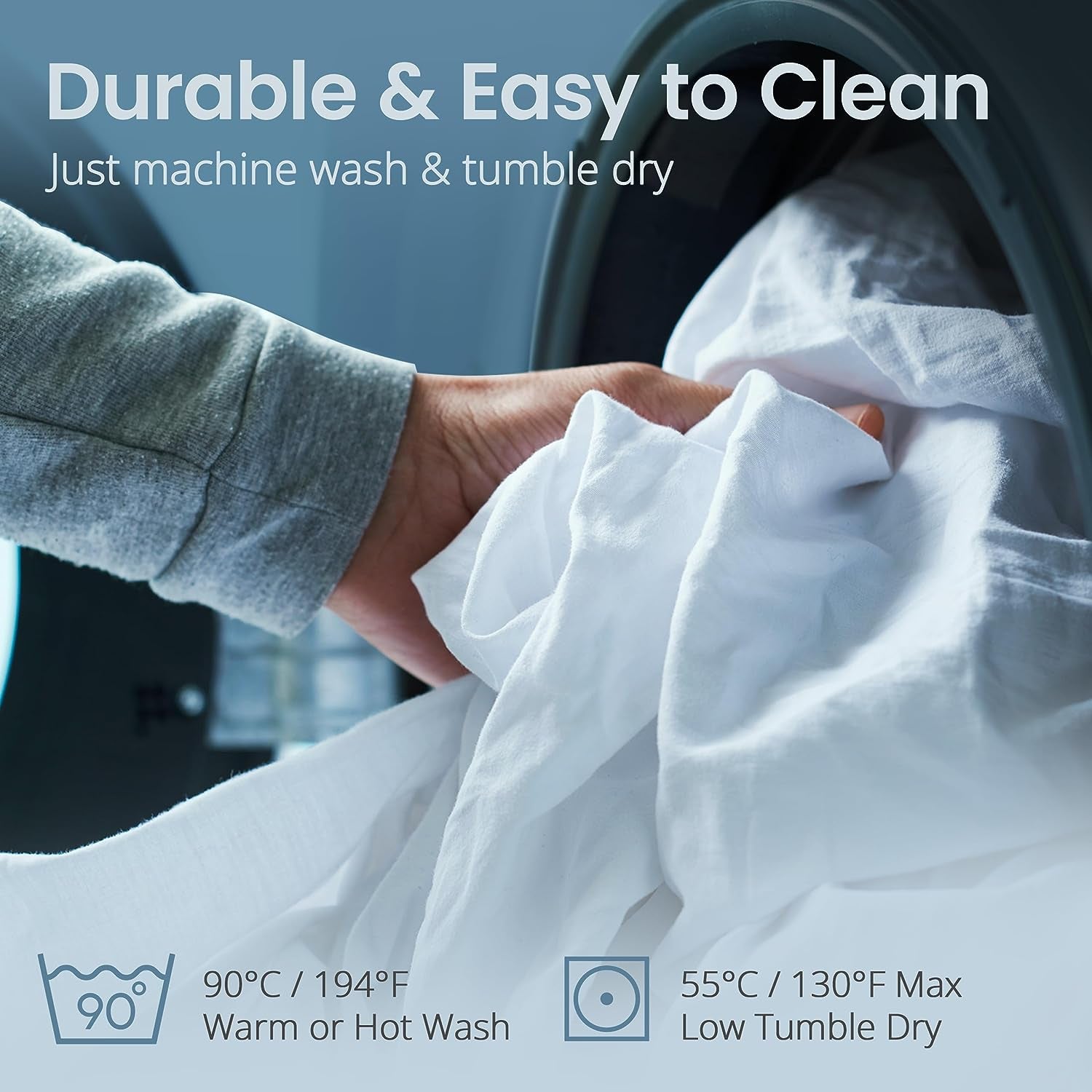 100% Waterproof Queen Size Mattress Protector - Fitted with Stretchable Pockets - Machine Washable Cotton Mattress Cover for Bed